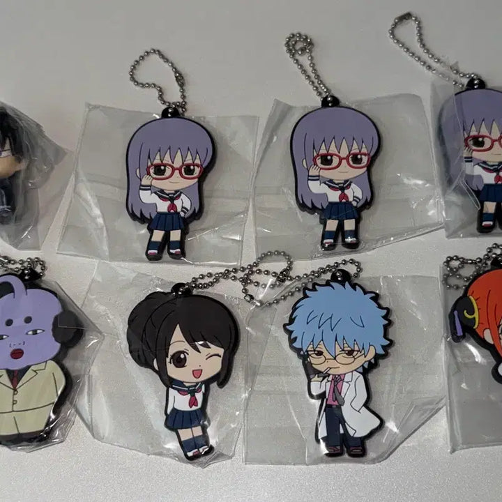 [BUNJANG] Gintama Ginpachi-sensei Rubber Charm Keyring Figure Bundle / 미개봉) 은혼 긴파치 3z 러버참 고무 키링 마치보케 피규어