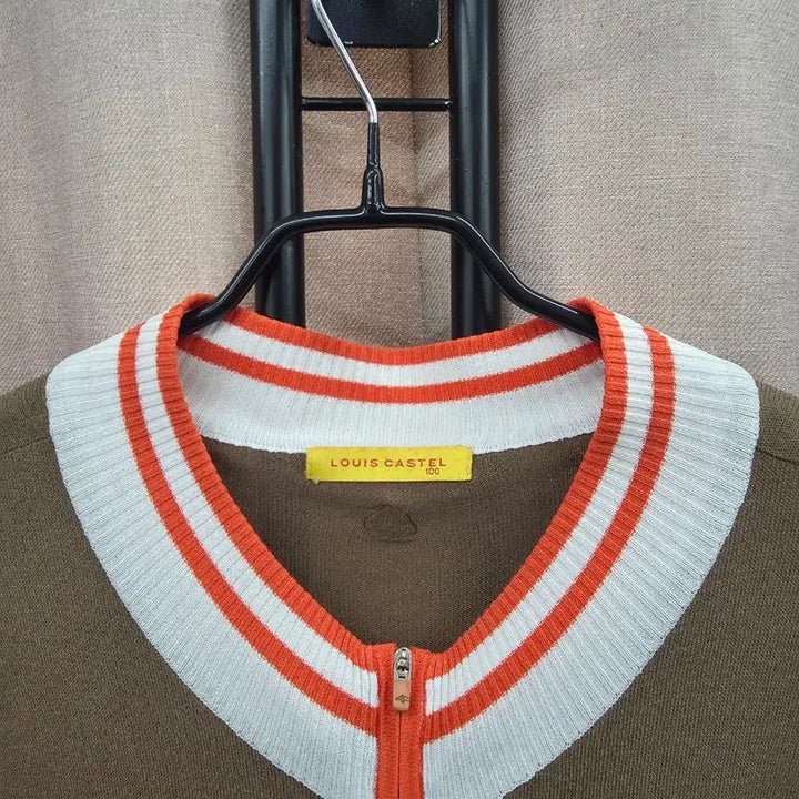 [BUNJANG] Louis Castel Knit Zip-up Cardigan Brown / 루이 카스텔 집업 니트 가디건 브라운