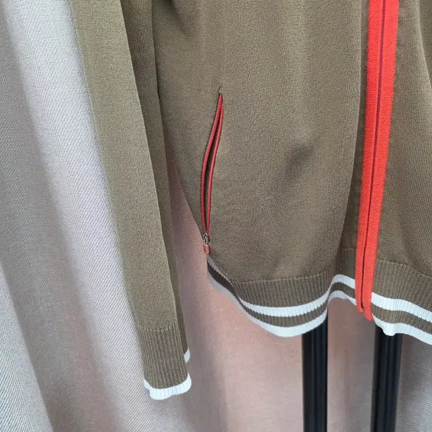 [BUNJANG] Louis Castel Knit Zip-up Cardigan Brown / 루이 카스텔 집업 니트 가디건 브라운