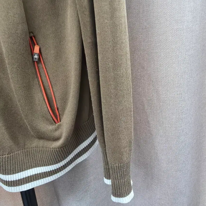 [BUNJANG] Louis Castel Knit Zip-up Cardigan Brown / 루이 카스텔 집업 니트 가디건 브라운
