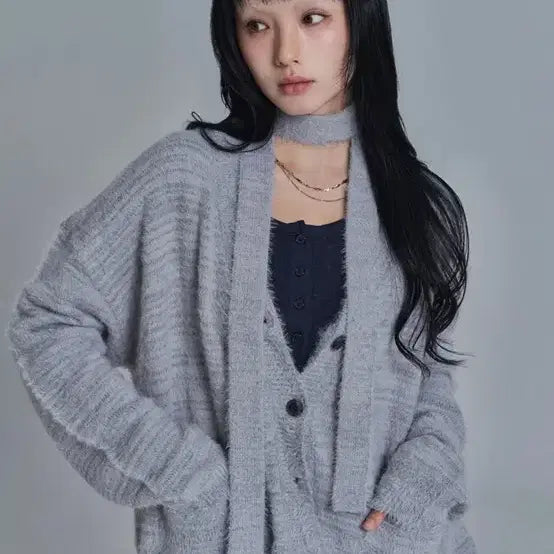 [BUNJANG] Ason Luca Tide Cardigan Grey / ason 루카 타이드 가디건 그레이