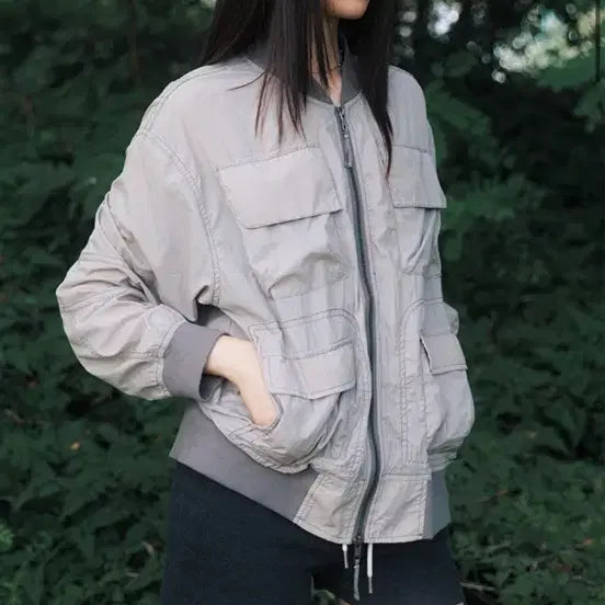 [BUNJANG] Heisan Wind Bomber Jacket Stone Beige S / 하이산 윈드 봄버 자켓 스톤베이지 S