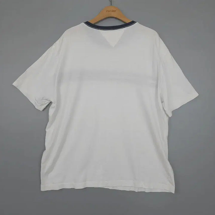 [BUNJANG] Tommy Hilfiger Logo Line T-shirt White XL / 타미힐피거 Tommy Hilfiger 로고 라인 반팔티 화이트 XL