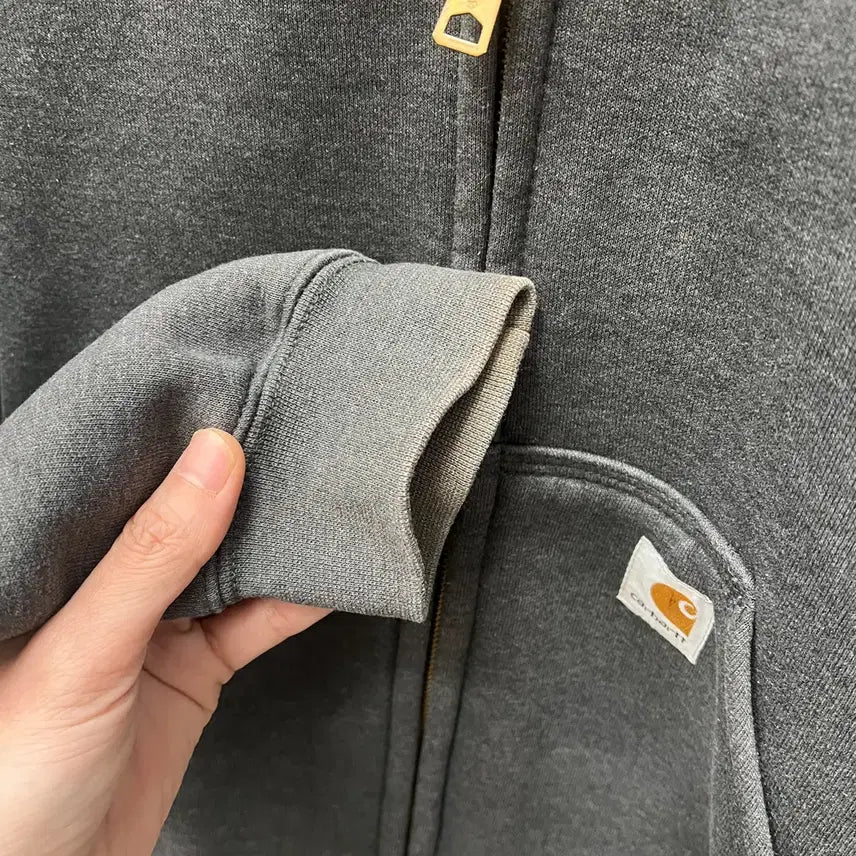 [BUNJANG] Carhartt Thermal Rain Defender Gray Heavy Hooded Zip-Up S / 칼하트 써멀 레인디펜더 그레이 헤비 후드 집업 S