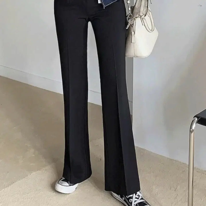 [BUNJANG] Melrose Mood Black Bootcut Slacks / S 멜로즈무드 제작 여름 블랙 부츠컷슬랙스