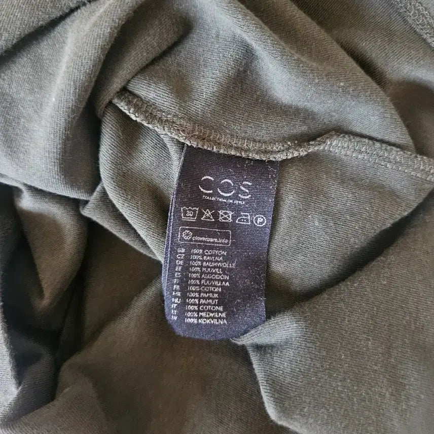 [BUNJANG] COS Zipper Pocket T-shirt Deep Khaki / 코스(COS) 지퍼포켓 티셔츠 딥카키