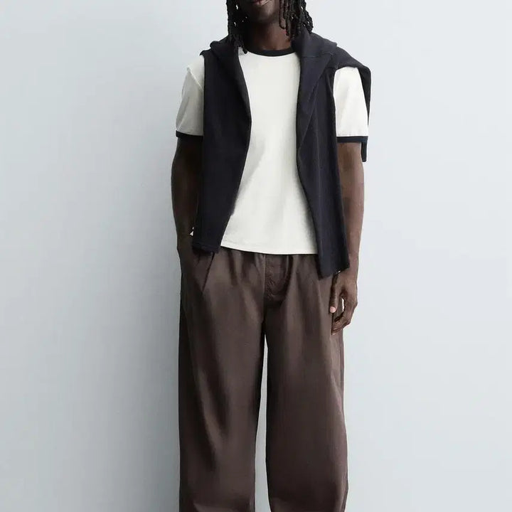 [BUNJANG] ZARA Pleated Balloon Pants Brown (Size M) / 자라 플리츠 벌룬 팬츠 브라운 m사이즈 팝니다.