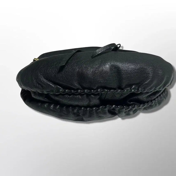 [BUNJANG] Anna Sui Black Leather Hobo Bag / 안나수이 블랙 레더 호보백