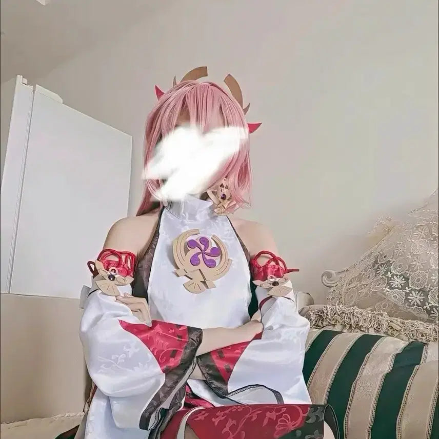 [BUNJANG] Genshin Impact Yae Miko Cosplay Full Set / 원신 야에 미코 코스프레 풀세트