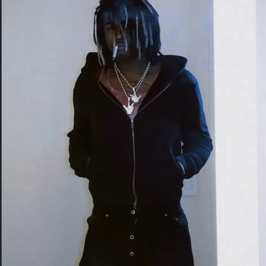 [BUNJANG] Playboi Carti Persona Double Knee Denim Pants / 플레이보이 카티 페르소나 더블니 데님 팬츠