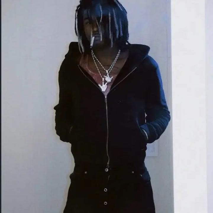 [BUNJANG] Playboi Carti Persona Double Knee Denim Pants / 플레이보이 카티 페르소나 더블니 데님 팬츠