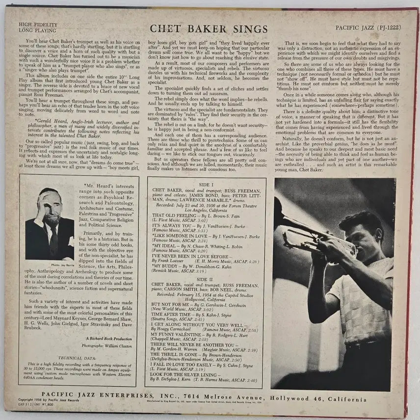 [BUNJANG] Chet Baker Sings King Record LP / Chet Baker의 Sings 일본 King record 발매 엘피
