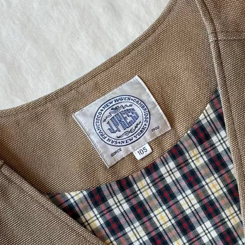 [BUNJANG] J.PRESS 90s Canvas Flannel Work Vest / [105-108] 90s J.PRESS 캔버스 플란넬 워크 베스트