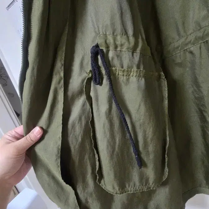 [BUNJANG] Khaki Oversized Single-Layer Field Jacket / 카키색 홑겹 야상 빅사이즈