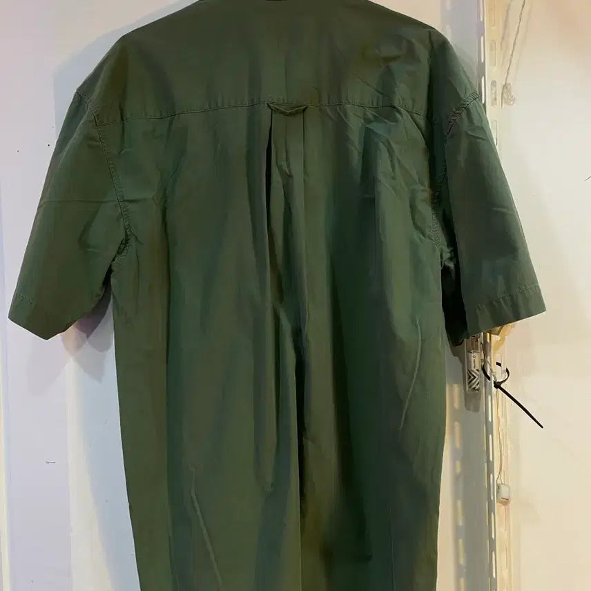 [BUNJANG] Native Linen Khaki Short Sleeve Shirt / 네이티브 린넨 카키색 반팔 셔츠