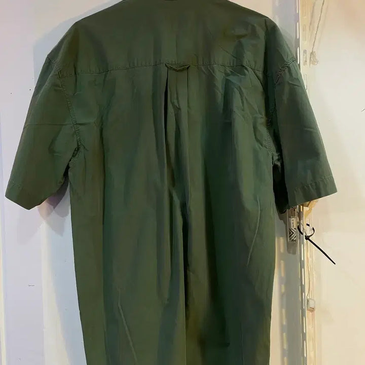 [BUNJANG] Native Linen Khaki Short Sleeve Shirt / 네이티브 린넨 카키색 반팔 셔츠