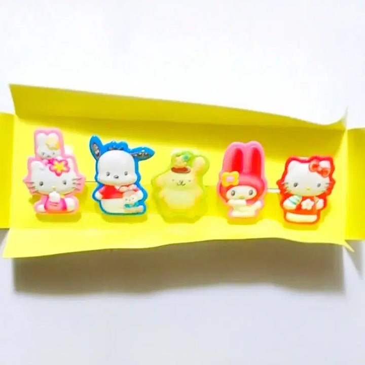 [BUNJANG] Sanrio My Melody &amp; Hello Kitty Clip Set / 산리오 캐릭터 집게 세트, 마이멜로디 집게,키티 집게