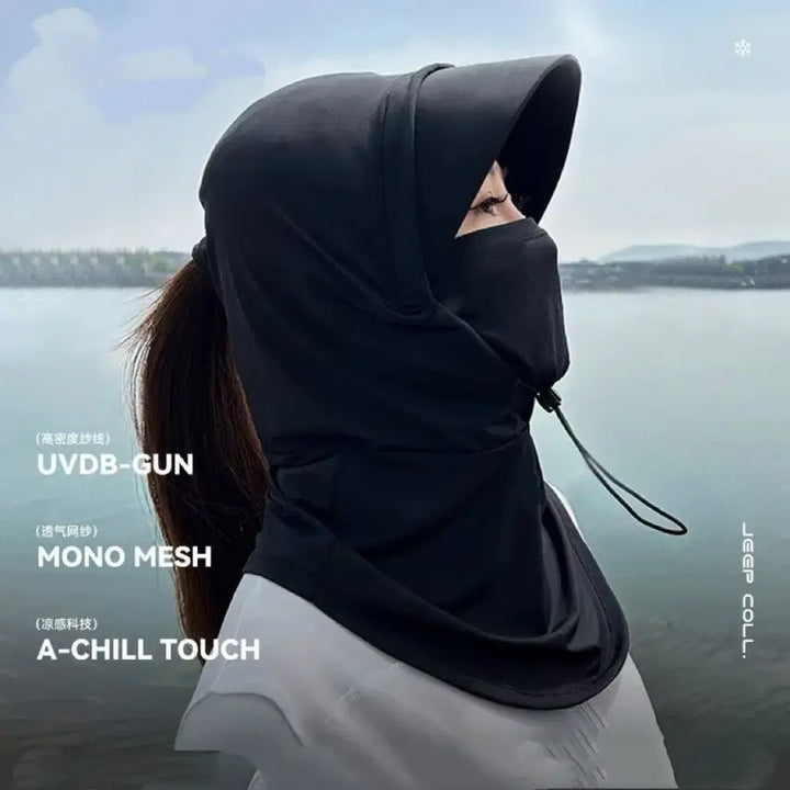 [BUNJANG] Black Sunscreen Hat / 자외선 차단 모자