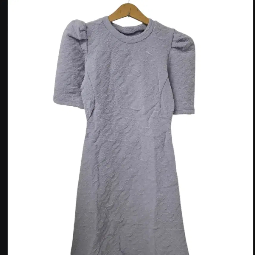 [BUNJANG] Puff Sleeve Mini Dress Lavender / 퍼프 반팔 미니 원피스 라벤더