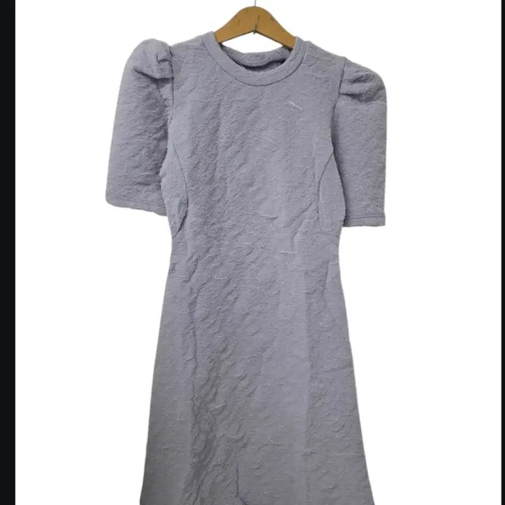[BUNJANG] Puff Sleeve Mini Dress Lavender / 퍼프 반팔 미니 원피스 라벤더