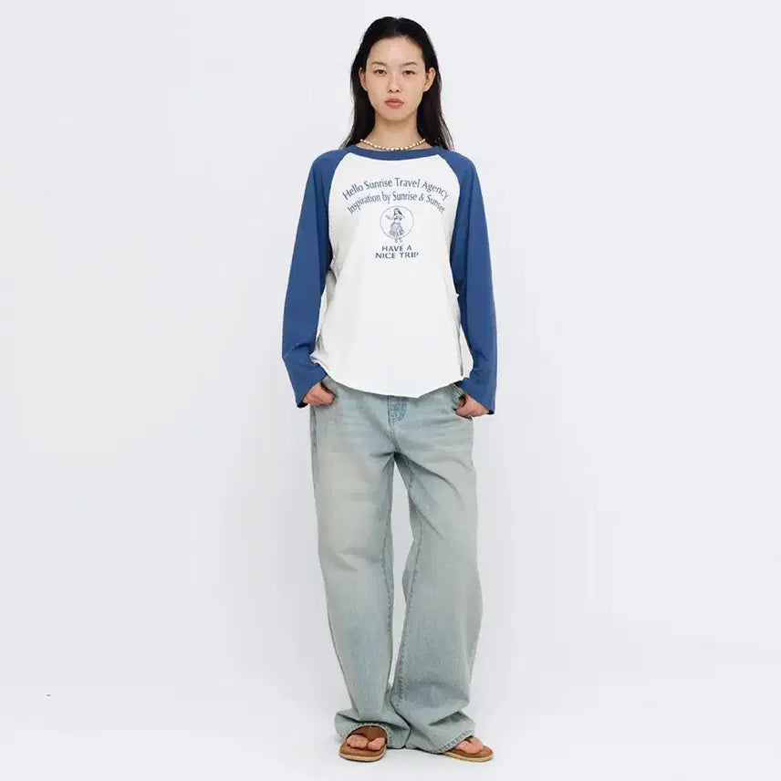 [SOLD OUT] 새상품) 헬로선라이즈 훌라걸 래글런 티