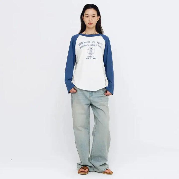 [SOLD OUT] 새상품) 헬로선라이즈 훌라걸 래글런 티