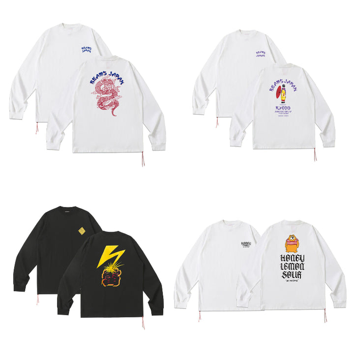 [BUNJANG] Beams Japan Over Printing Long Sleeve T-Shirt / 빔즈재팬 오버 프린팅 롱슬리브 12종 특가