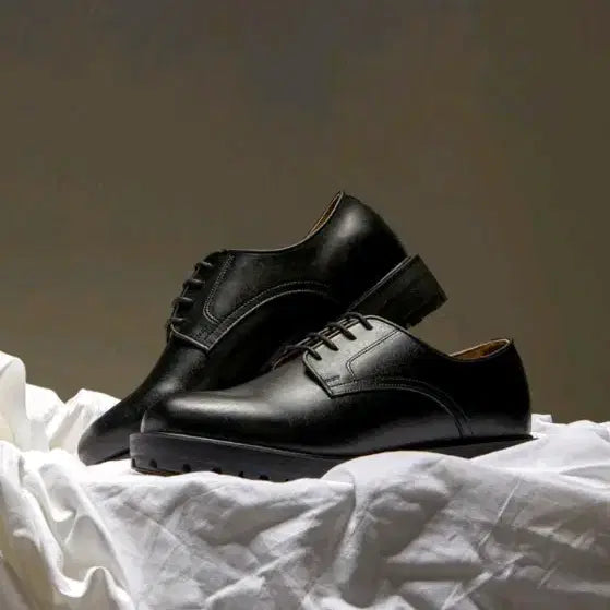 [BUNJANG] Customade 4.5cm Commando Derby Shoes / [260] 커스텀에이드 4.5cm 소가죽 코만도 더비 슈즈 구두 컴포트