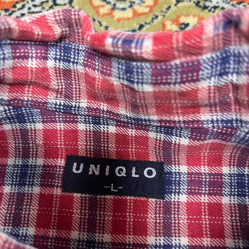 [SOLD OUT] [L] 유니클로 빈티지 레드 체크 셔츠