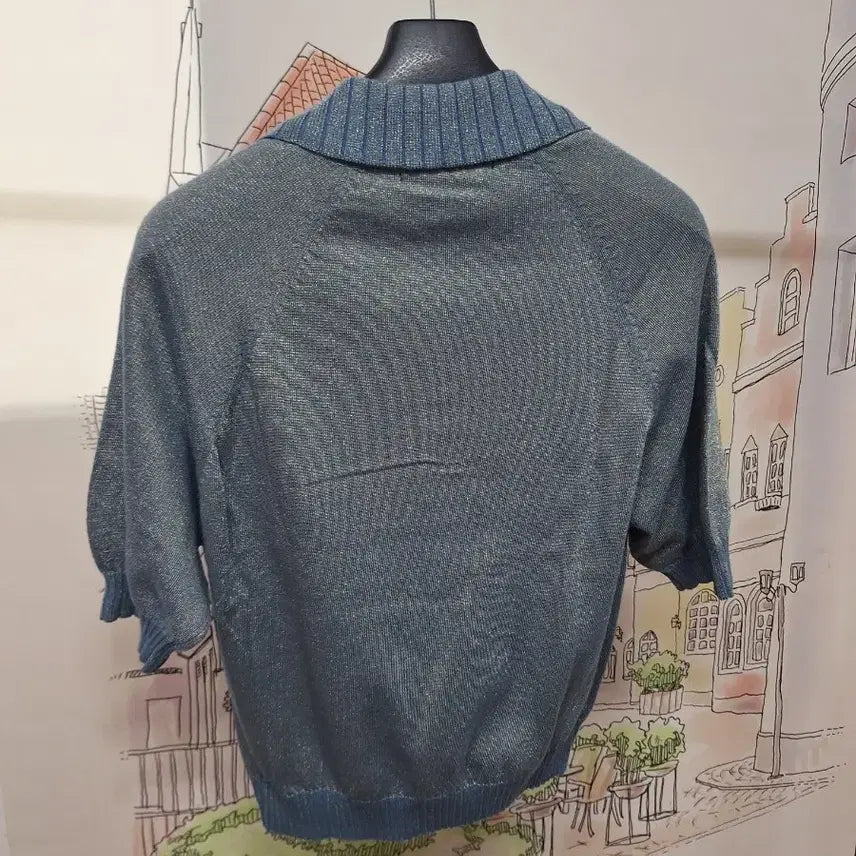 [BUNJANG] Karl Lagerfeld Knit Short Sleeve T-shirt / 칼 라거펠트 니트 반팔티Mㅡ깨끗함