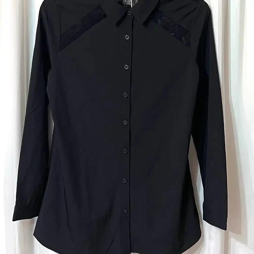 [BUNJANG] Milli Mile Black Lace Shirt / (새상품) Milli Mile 블랙 레이스 셔츠 90 55-66