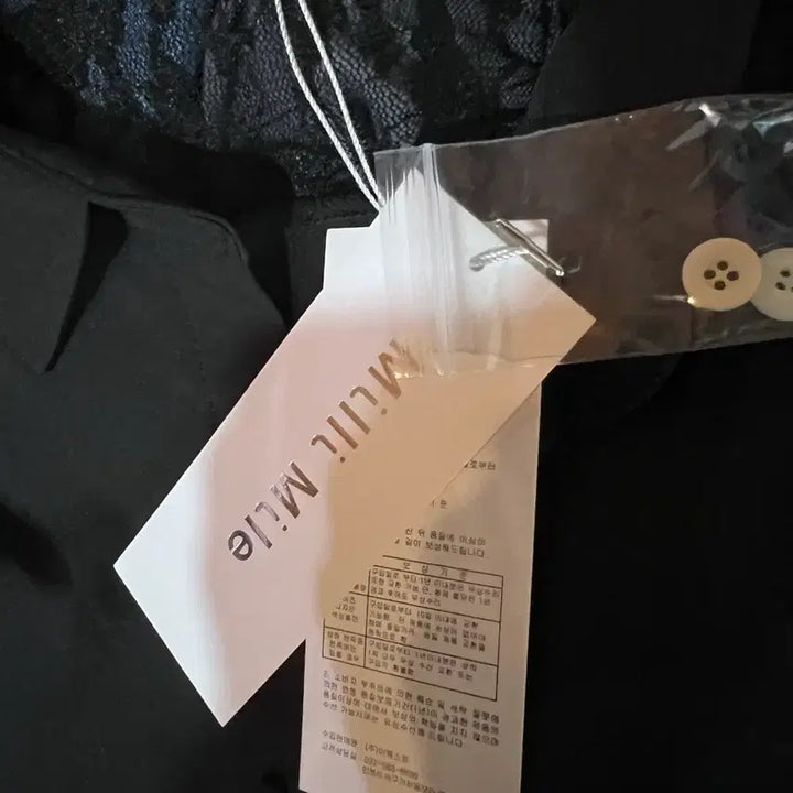 [BUNJANG] Milli Mile Black Lace Shirt / (새상품) Milli Mile 블랙 레이스 셔츠 90 55-66