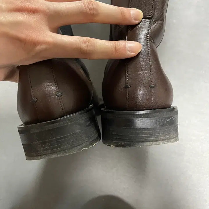 [BUNJANG] Musinsa Standard Square Toe Leather Chelsea Boots / 무탠다드 스퀘어토 브라윤 가죽 첼시부츠 270