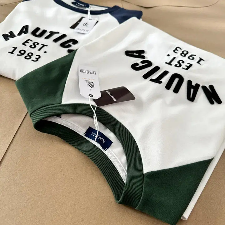 [BUNJANG] Nautica Japan Raglan Long Sleeve Shirt / 노티카재팬 나그랑 배색 롱슬리브 s~xl 특가 새상품