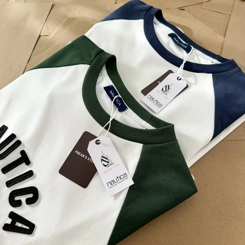 [BUNJANG] Nautica Japan Raglan Long Sleeve Shirt / 노티카재팬 나그랑 배색 롱슬리브 s~xl 특가 새상품