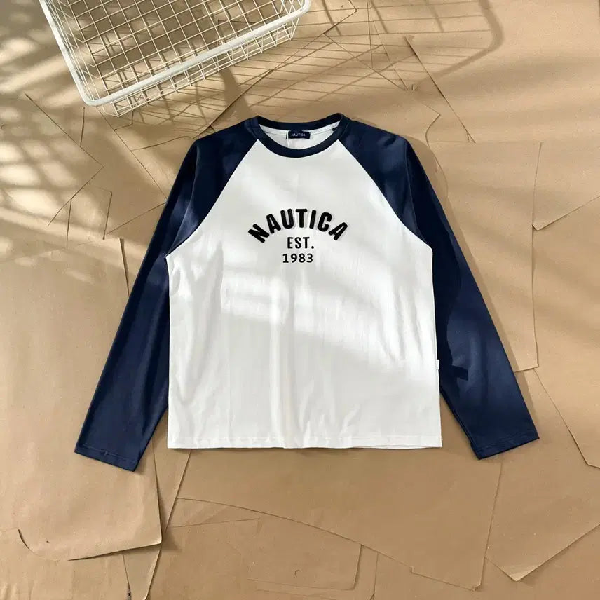 [BUNJANG] Nautica Japan Raglan Long Sleeve Shirt / 노티카재팬 나그랑 배색 롱슬리브 s~xl 특가 새상품