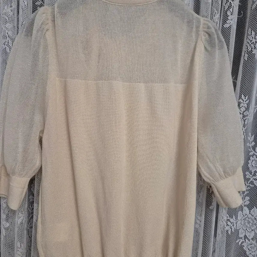[BUNJANG] Daks Ribbon Knit Blouse Ivory / 닥스리본 니트블라우스 아이보리 5부 소매