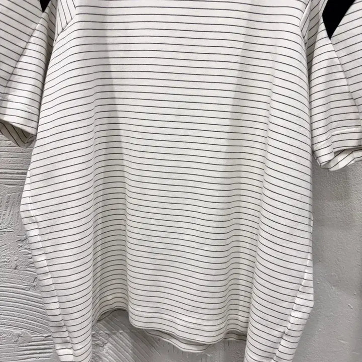 [BUNJANG] Public School Striped Short Sleeve T-shirt / 퍼블릭스쿨 스트라이프 반팔 티