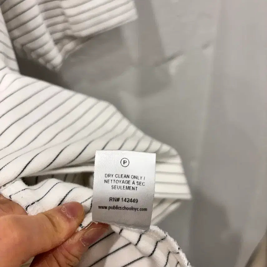 [BUNJANG] Public School Striped Short Sleeve T-shirt / 퍼블릭스쿨 스트라이프 반팔 티