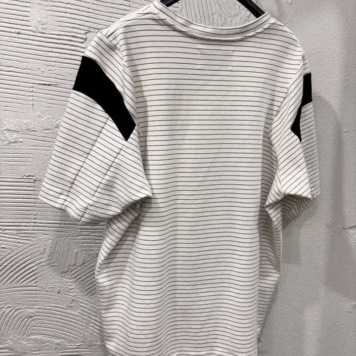 [BUNJANG] Public School Striped Short Sleeve T-shirt / 퍼블릭스쿨 스트라이프 반팔 티