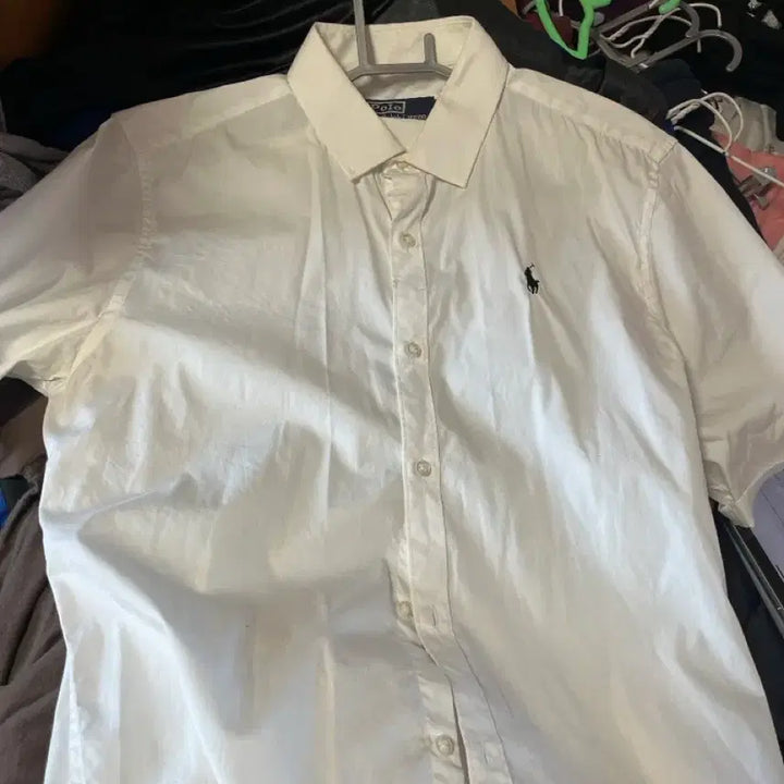 [BUNJANG] Polo White Short Sleeve Shirt / 폴로 반팔 셔츠