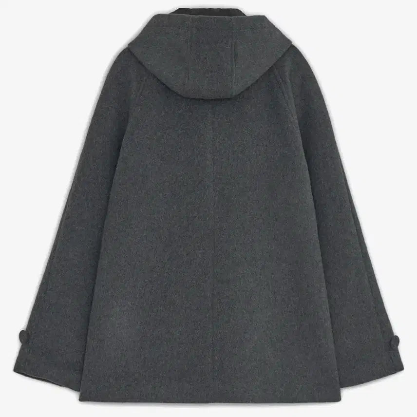 [BUNJANG] Hug Your Skin Charcoal Half Hooded Coat / 허그유어스킨 후드 하프 코트 (차콜)