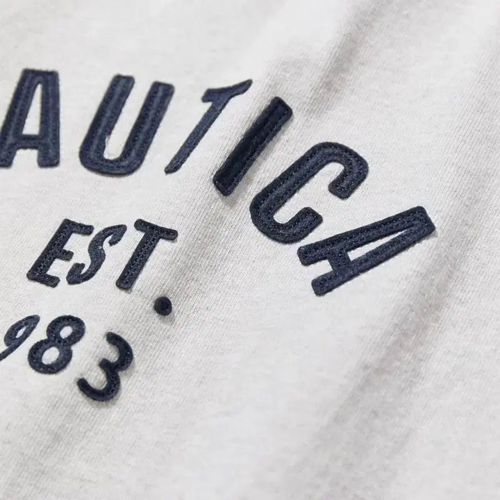 [BUNJANG] Nautica Japan Embroidered Arch Logo Oversized Short Sleeve T-Shirt / 노티카재팬 자수 아치 로고 오버 반팔 s~xl 새상품 특가