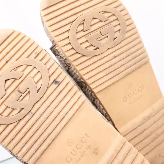 [BUNJANG] Gucci GG Canvas Double Strap Sandals / 구찌 GG 캔버스 더블 스트랩 샌들 658020