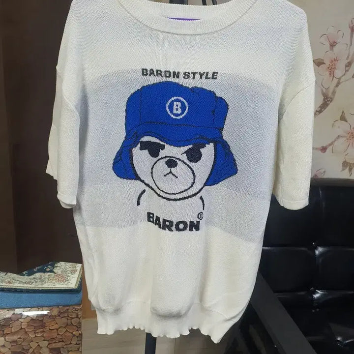 [BUNJANG] BARON Style Bear Knit T-Shirt / BARON 스타일 반팔 니트 티셔츠  택배비포함가