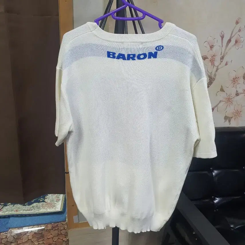 [BUNJANG] BARON Style Bear Knit T-Shirt / BARON 스타일 반팔 니트 티셔츠  택배비포함가