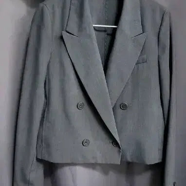 [BUNJANG] Sistina Summer Double-Button Crop Jacket (Size 55) / 시스티나 썸머 더블버튼 크롭  재킷(55)