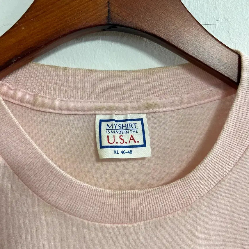 [BUNJANG] SEATREK 89 Pink Vintage T-shirt / 빈티지 80s SEATREK 89 핑크 반팔 티셔츠