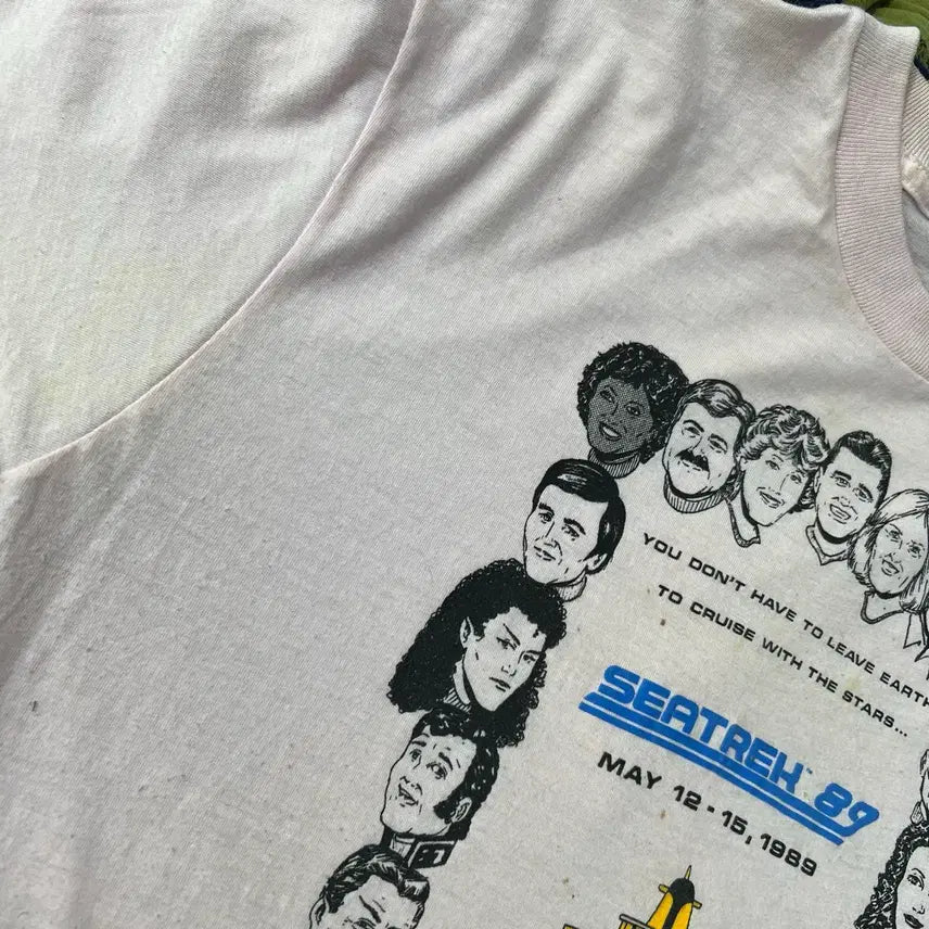 [BUNJANG] SEATREK 89 Pink Vintage T-shirt / 빈티지 80s SEATREK 89 핑크 반팔 티셔츠