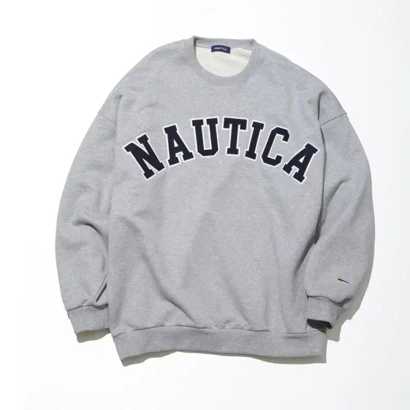 [BUNJANG] Nautica Japan Arch Big Logo Embroidered Sweatshirt / 노티카재팬 아치 빅로고 자수 맨투맨 s~xl 새상품 특가